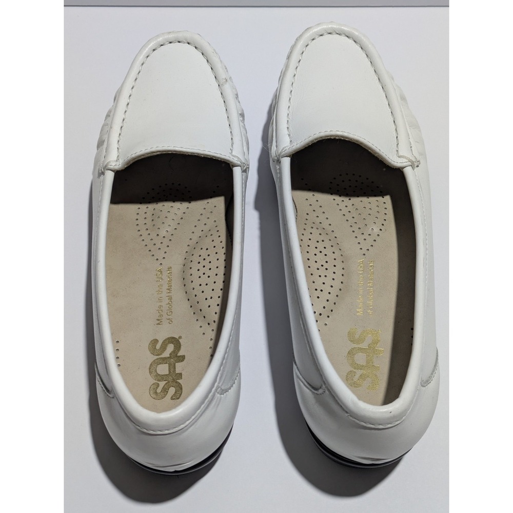 SAS Tripad Comfort Loafers Womens 5.5 M White Leather Slip On Shoes - Picture 8 of 8